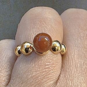 💛Bubble Ring with Red Agate